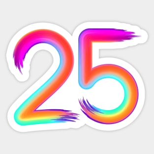 Brushed 25 Sticker